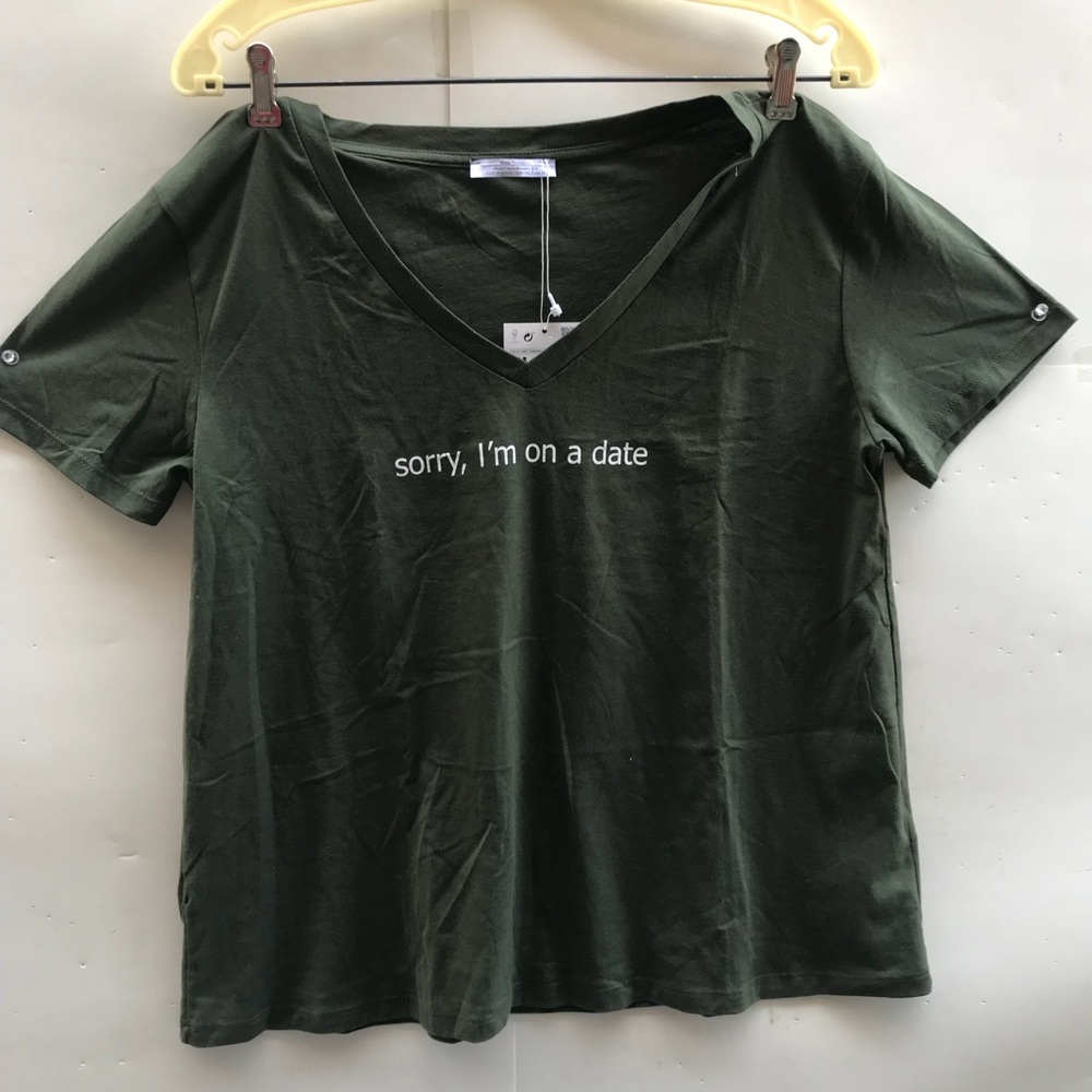 Zara Trafaluc T-Shirt Collection Size M Green